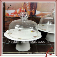 Keramik-Kuchenständerhalter mit Glasabdeckung